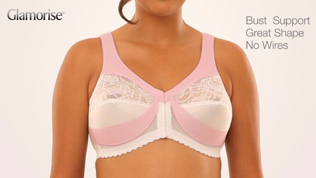 Glamorise Full Figure Plus Size MagicLift Front-Closure Support